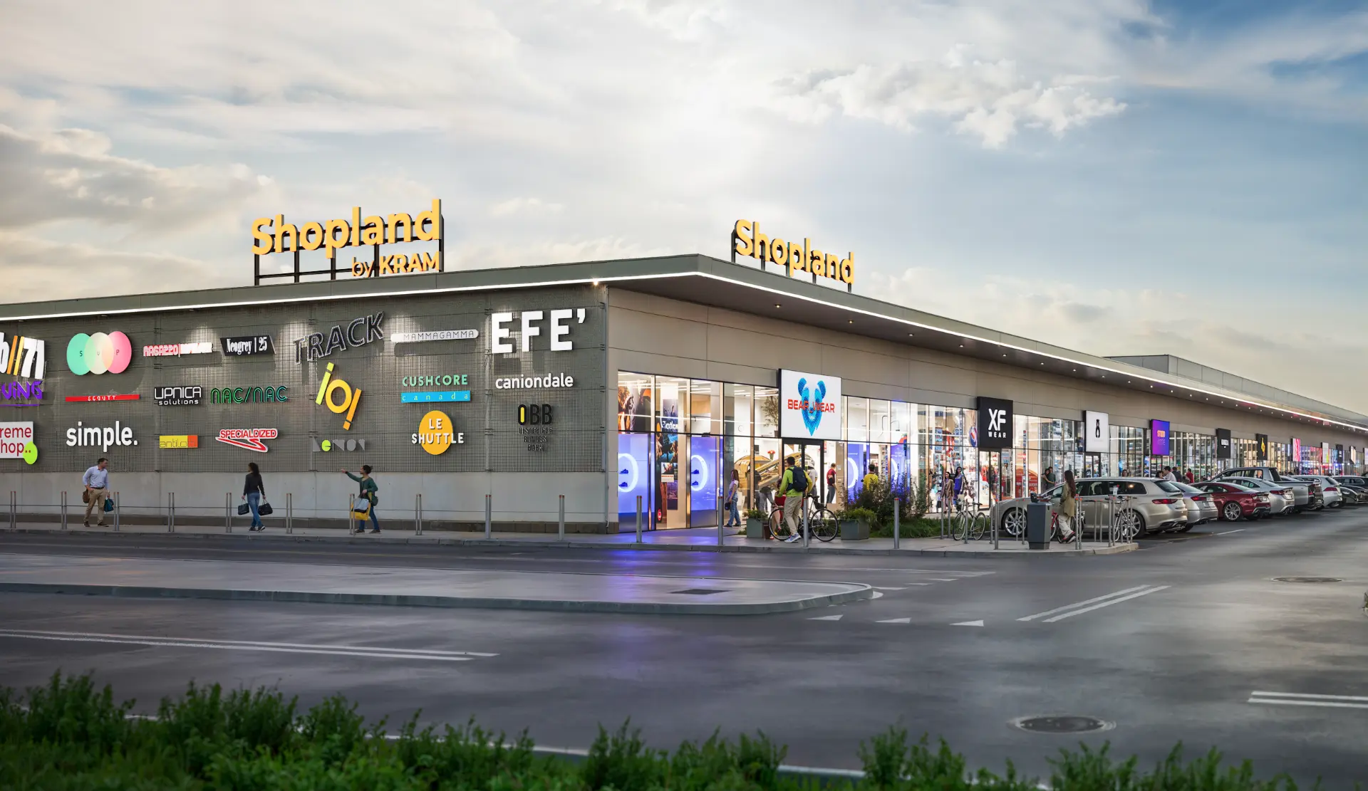 SHOPLAND Mogilno — wizualizacja pasażu handlowego